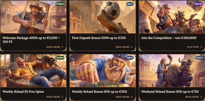 BetWest Casino bonus
